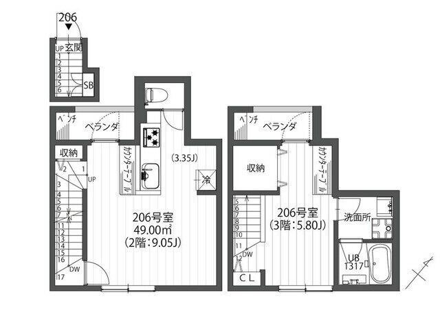 クラソ田園調布南ｍｅｗの間取り|間取りです
