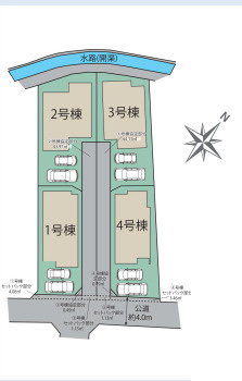 【区画図】 | 福岡市南区曰佐3丁目　2号棟（全4棟）【仲介手数料無料・0円】 | 区画図です。2号棟