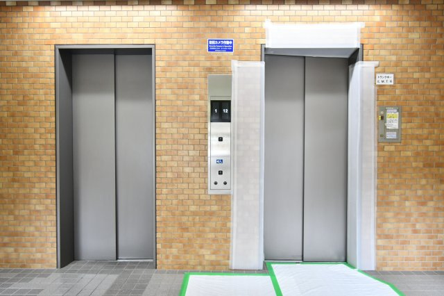 ライオンズガーデン東大宮弐番館のその他共用部分|上品なエントランスアプローチ！周辺には緑が多く、ワンちゃんもお散歩気分が上がりますね！エレベーターは２台あるので、忙しい朝も安心！小さいお子様を抱っこしながら昇降できる便利な設備です◎