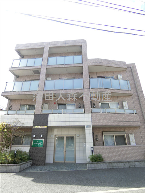 ヴェルデみなみの外観|2018年6月築　RC鉄筋コンクリート造地上4階建て総戸数18戸
東京都大田区大森南2丁目　京急本線梅屋敷駅22分