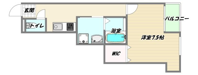 大阪市淀川区西三国３丁目の賃貸マンションの間取り
