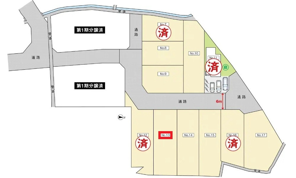 広島市安佐南区八木９丁目　土地の区画図