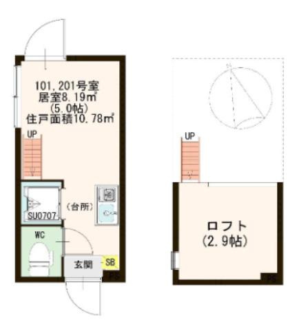 江東区南砂４丁目のアパートの間取り