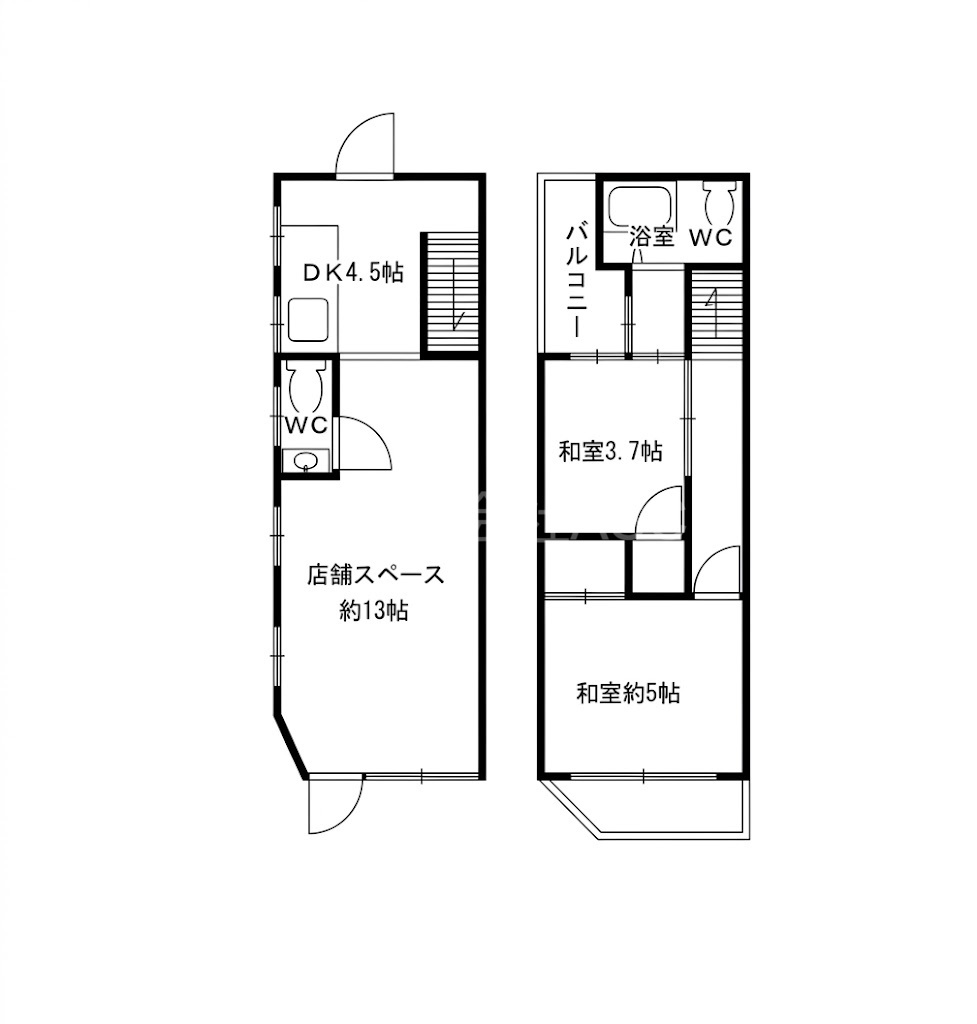 都島御幸町戸建店舖の間取り