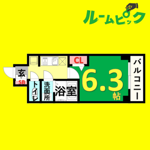 メイクス上前津Ⅲ　名古屋市賃貸　仲介手数料無料の間取り