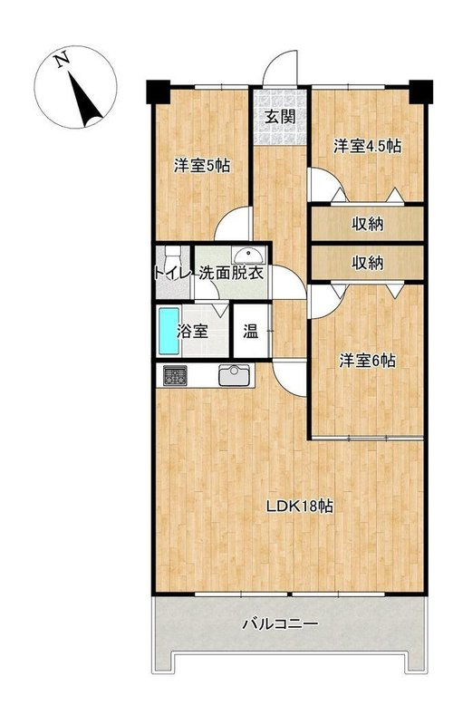 ベルエール宇部文京町の間取り