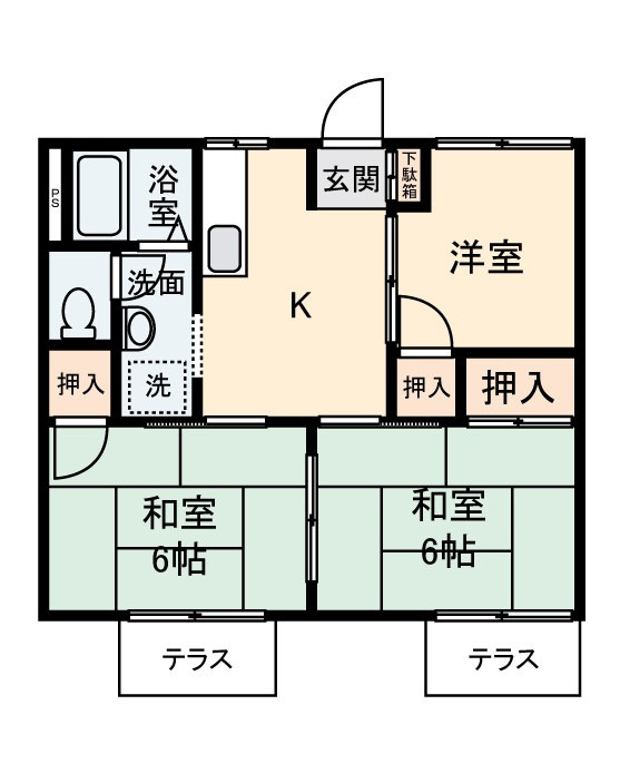 ハイツ向原Bの地図
