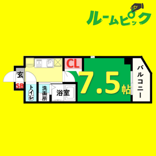 ライスフィールド　名古屋市賃貸　仲介手数料無料の間取り