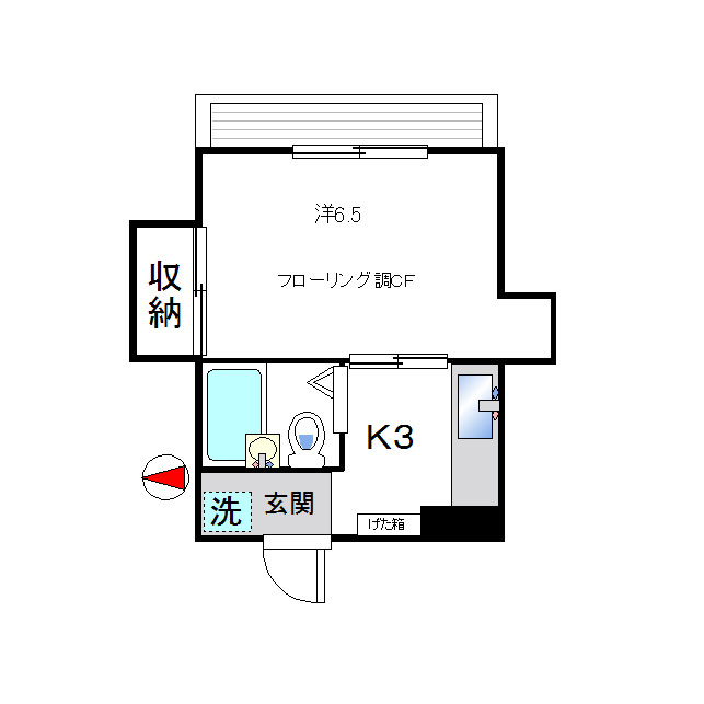 フラット内山の間取り
