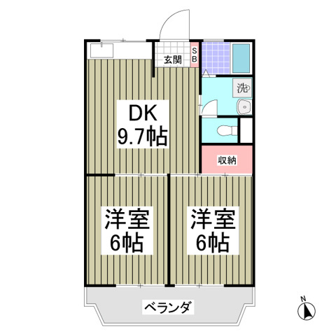 風見鶏グランドハイツⅠの間取り