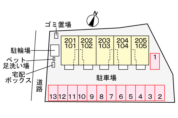 オーロラ中村南の駐車場|駐車場