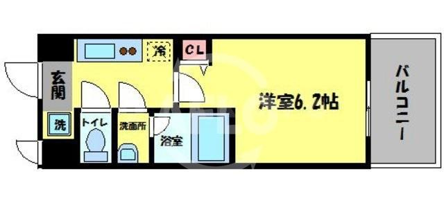 スプランディッド難波Ⅱの間取り|スプランディッド難波II　開放感ある間取