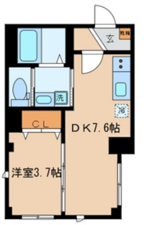 エムズ京急蒲田の間取り|間取り　1DK