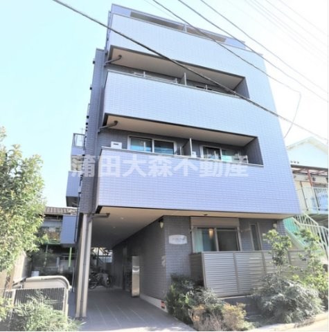 エムズ京急蒲田の外観|2020年5月築　重量鉄骨造地上4階建て総戸数14戸　インターネット無料TVモニター付オートロック宅配BOX付　京急本線京急蒲田駅最寄りの東京都大田区西糀谷1丁目