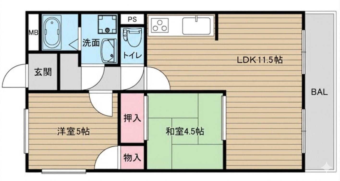 パールマンションの間取り