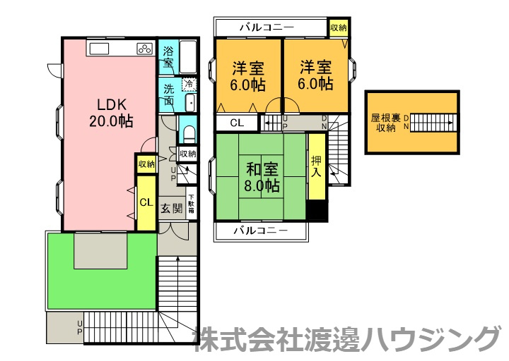 菅相塚町一戸建の間取り