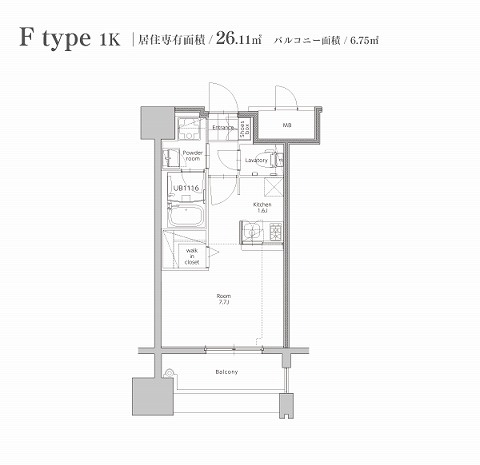 新品家具付きマンション住吉30(KaGood福岡)の間取り|※間取りと異なる場合は現状を優先します。