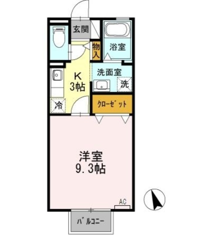 ルーチェ錦　Ａ棟の間取り