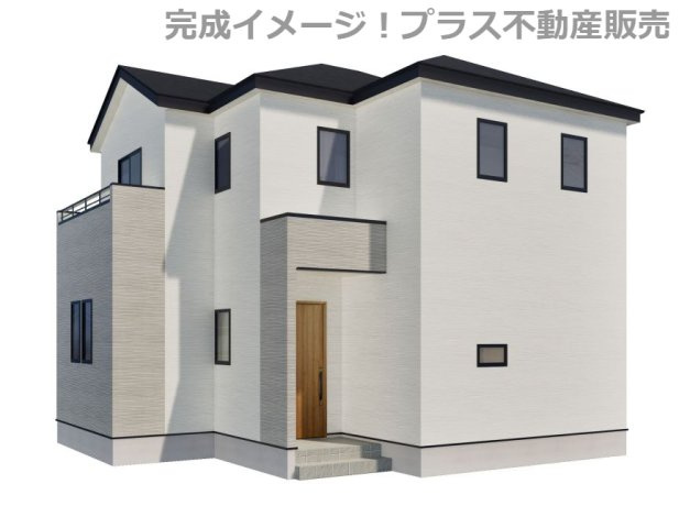 【外観】 | 福岡市博多区諸岡6丁目3期　1号棟（全1棟）【仲介手数料無料・0円】 | 完成イメージの外観パースです。