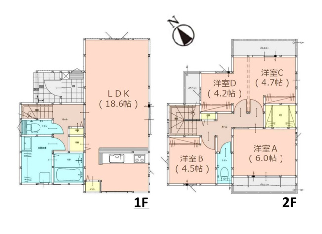 【間取り】 | 福岡市博多区諸岡6丁目3期　1号棟（全1棟）【仲介手数料無料・0円】 | 平日、土日祝日もお好きな日時にご見学可能です。お気軽にお問合せ下さい。