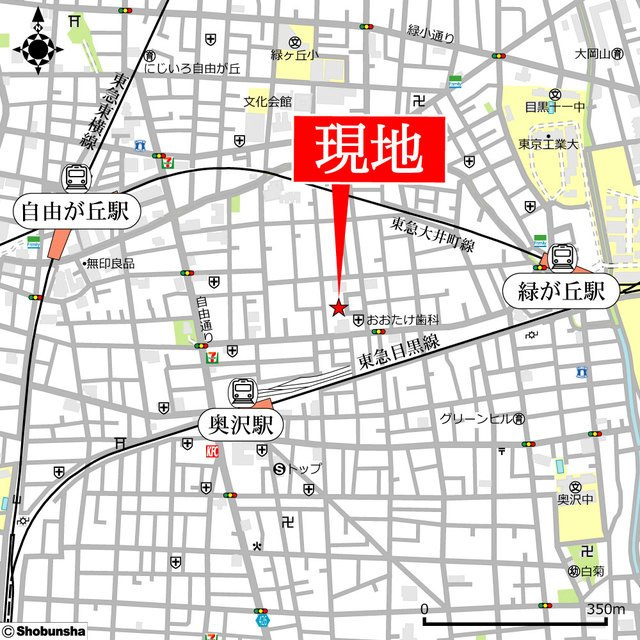 パークレジデンス自由が丘の地図