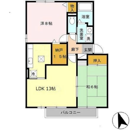 モンテカンパーニャ　Ａ棟の間取り