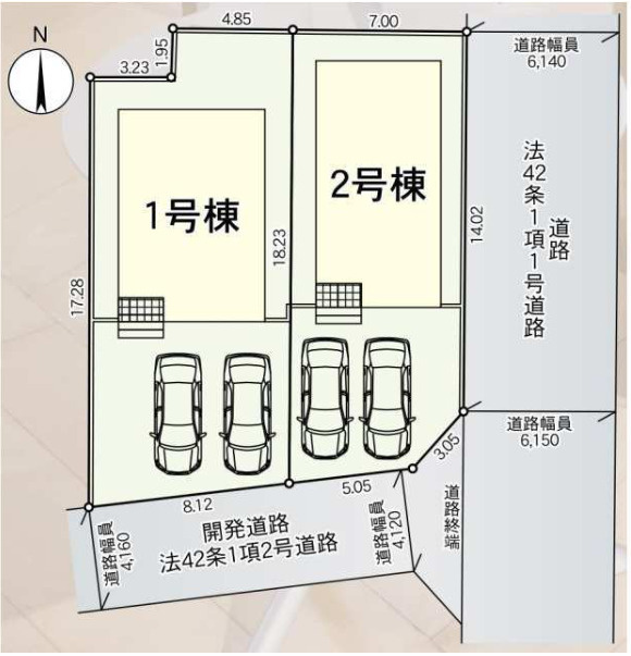 盛岡市津志田中央　第1の区画図