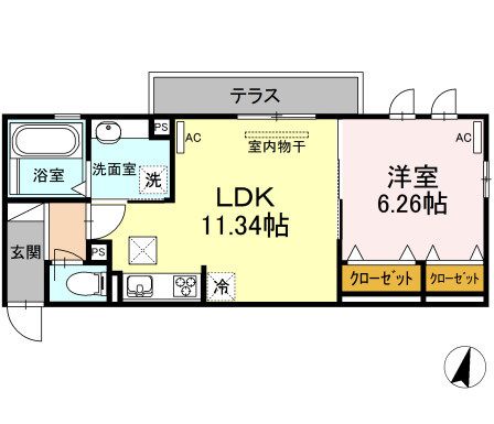 ロイヤル岡崎柱の間取り