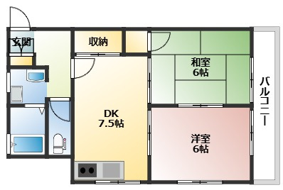 アビタシオン庚午A棟の間取り