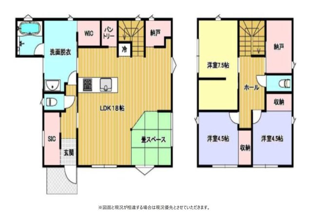 上秋津中古戸建の間取り