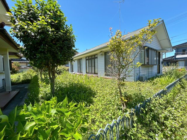 いわき市錦町中迎二丁目　中古平屋中古住宅　3LDK 陽当り良好 不動産プラスの庭