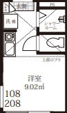 杉並区方南１丁目のアパートの間取り