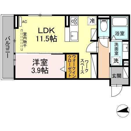 D-square湊町の間取り