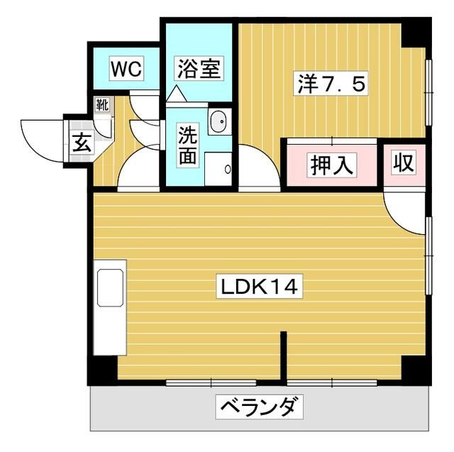 ＫＳ宮城野の間取り