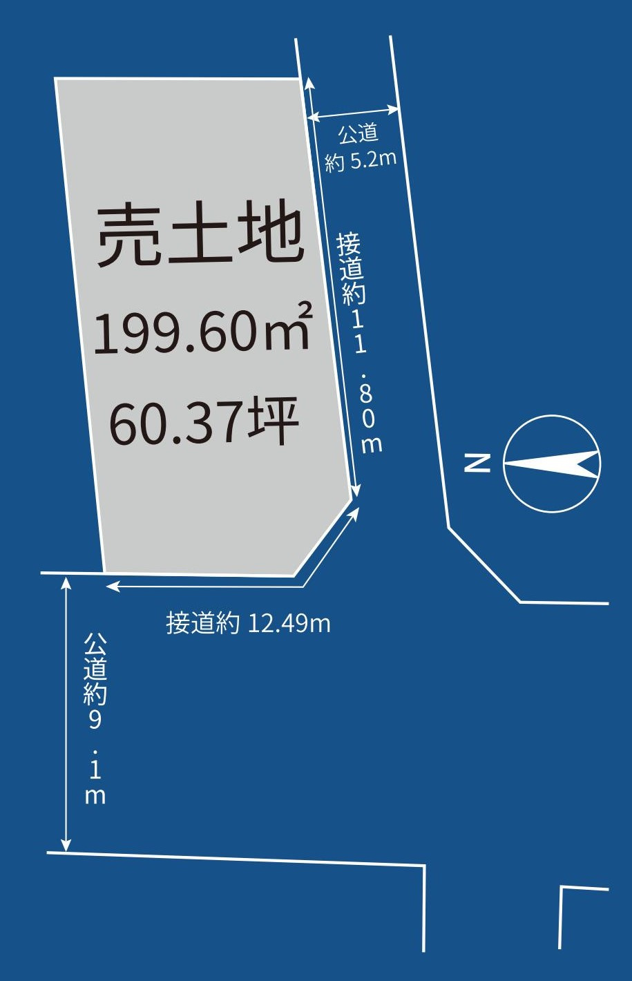 閑静な住宅街　緑の多い住宅街　の土地図|土地図