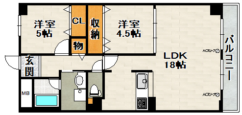 ツインパレス北伊丹の間取り