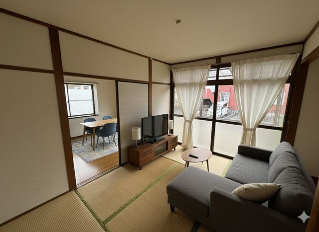 平島貸家の寝室