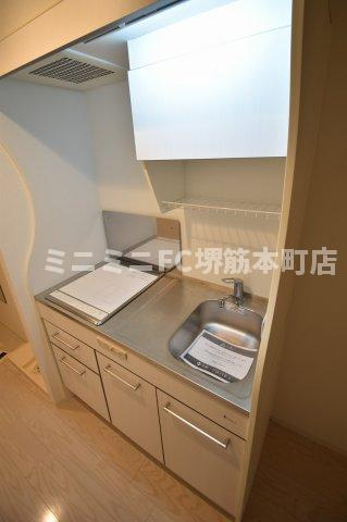 大阪市中央区北久宝寺町２丁目の賃貸マンションのキッチン|2口ＩＨシステムキッチン