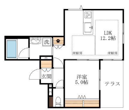 セーナ下馬の間取り|★角部屋2面採光★