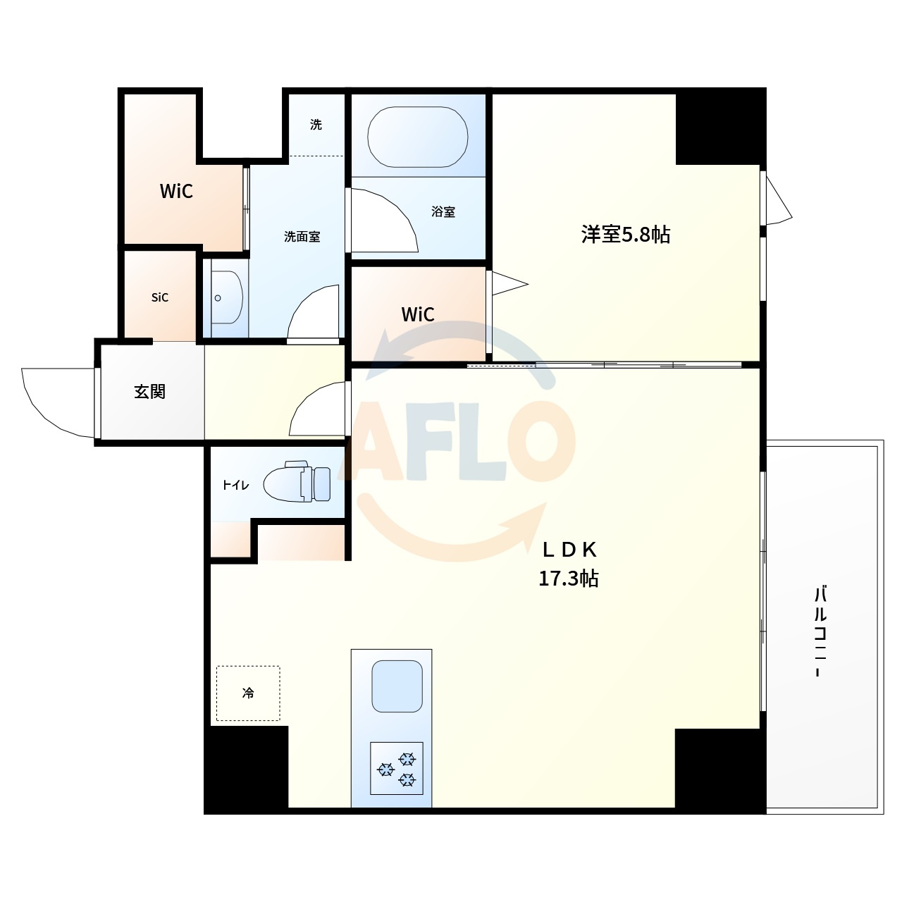 GLAM　STELLA松屋町　中央小学校区の間取り|GLAM　STELLA松屋町　間取り