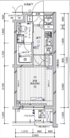 南蒲田2丁目分譲賃貸マンションの間取り|間取り