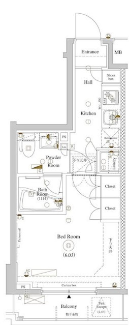 アクサス武蔵小山アジールコート(アクサスムサシコヤマアジールコート)の間取り
