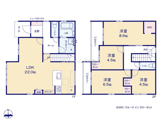 【間取り】 | 刈谷市小垣江町清水27-12『仲介料無料』新築戸建て | 1号棟
