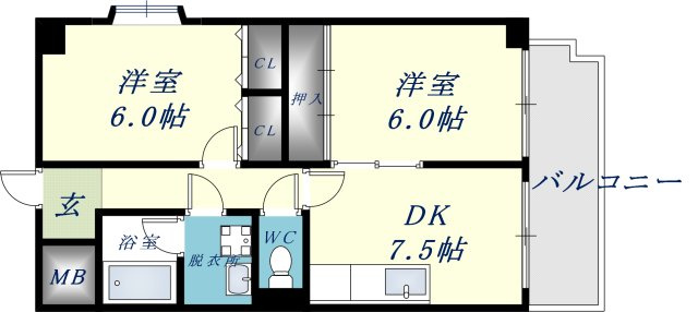 ハピネス布施の間取り