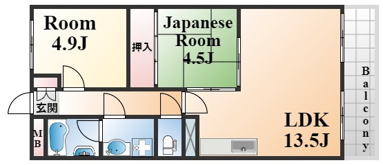 芦屋サウスマンションの間取り