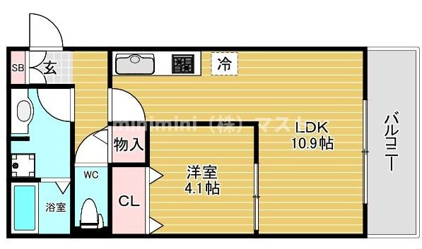 グランシャリオ夕陽丘の間取り