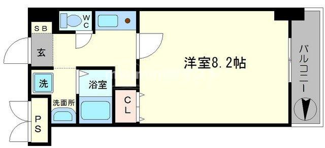 大阪市浪速区幸町２丁目の賃貸マンションの間取り