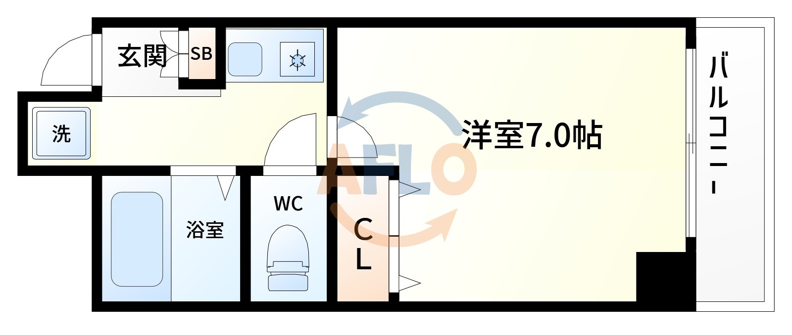 アミューズ千代崎の間取り|アミューズ千代崎　間取り
