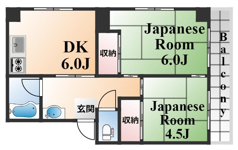 睦マンションの間取り