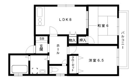 神戸市東灘区西岡本１丁目のアパートの間取り